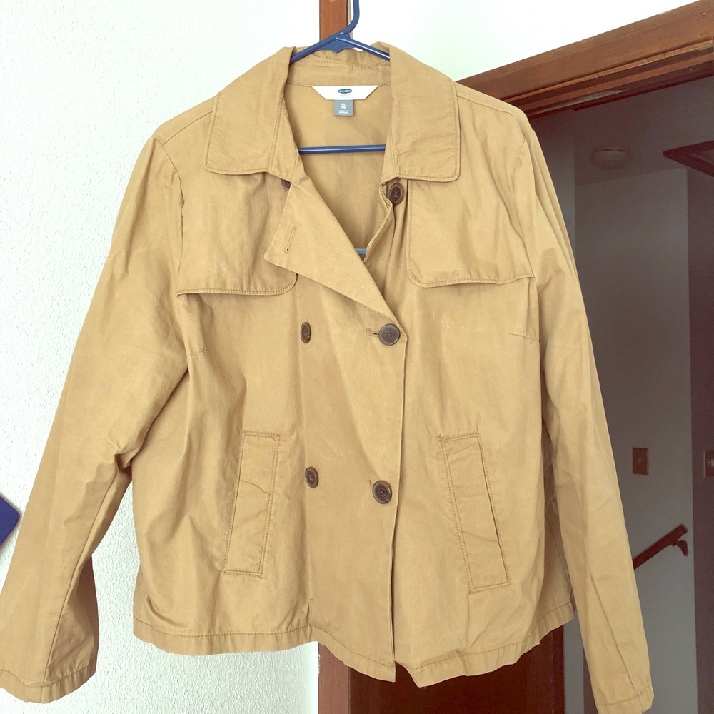 Cropped trench jacket